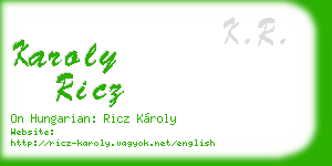 karoly ricz business card